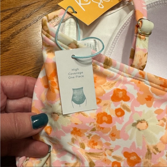 NWT Kona Sol One Shoulder Floral Swimsuit size 24W - Picture 6 of 6